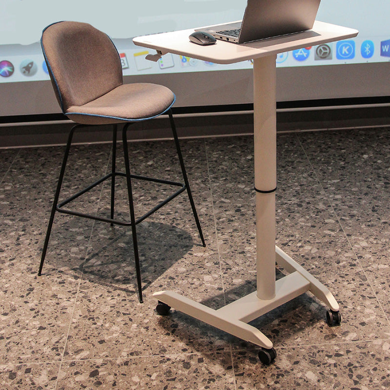 Contemporary with Caster Wheels Standing Desk H-Shape Base Desk