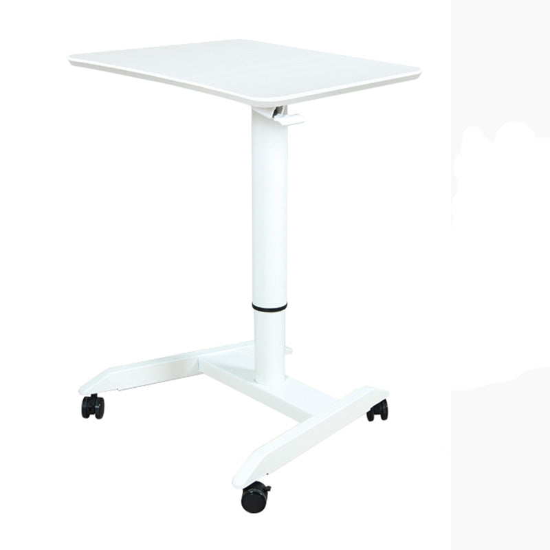 Contemporary with Caster Wheels Standing Desk H-Shape Base Desk