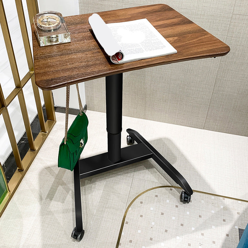 Contemporary with Caster Wheels Standing Desk H-Shape Base Desk