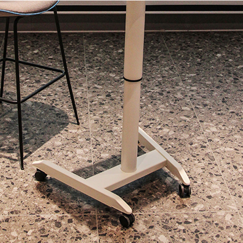 Contemporary with Caster Wheels Standing Desk H-Shape Base Desk