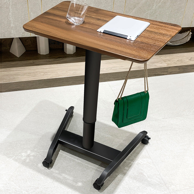 Contemporary with Caster Wheels Standing Desk H-Shape Base Desk