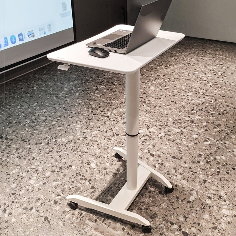 Contemporary with Caster Wheels Standing Desk H-Shape Base Desk