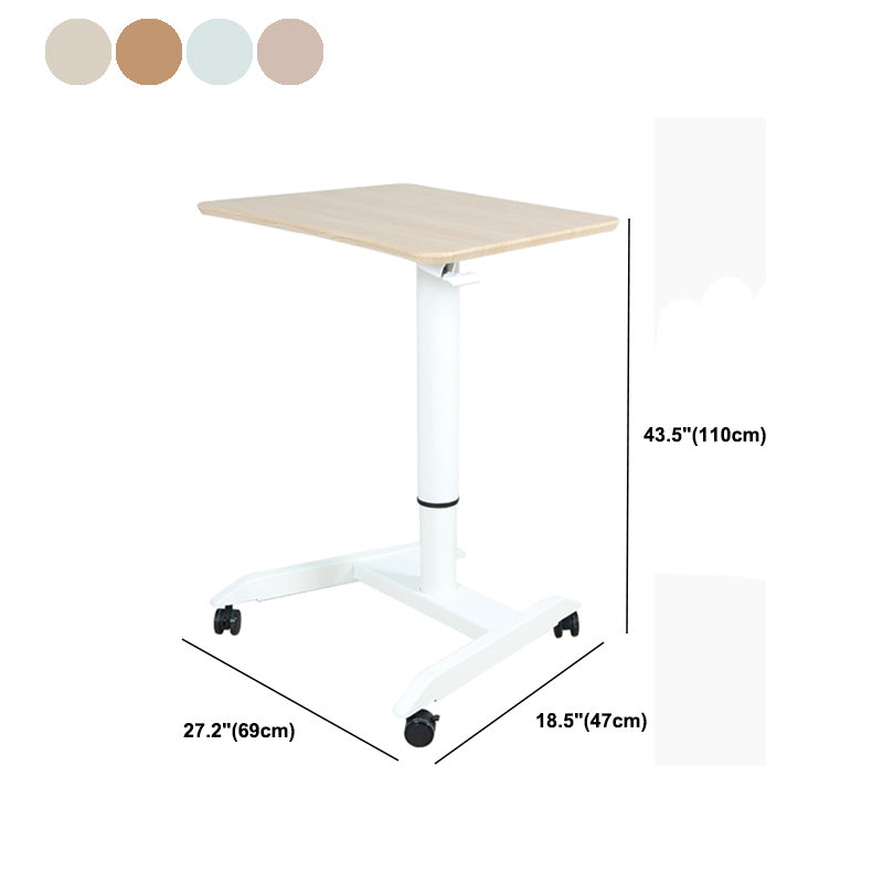 Contemporary with Caster Wheels Standing Desk H-Shape Base Desk