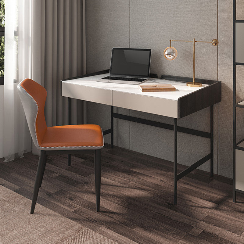 Contemporary Marble Computer Desk for Home 20"W X 30"H Desk with Drawer