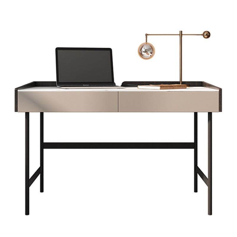 Contemporary Marble Computer Desk for Home 20"W X 30"H Desk with Drawer