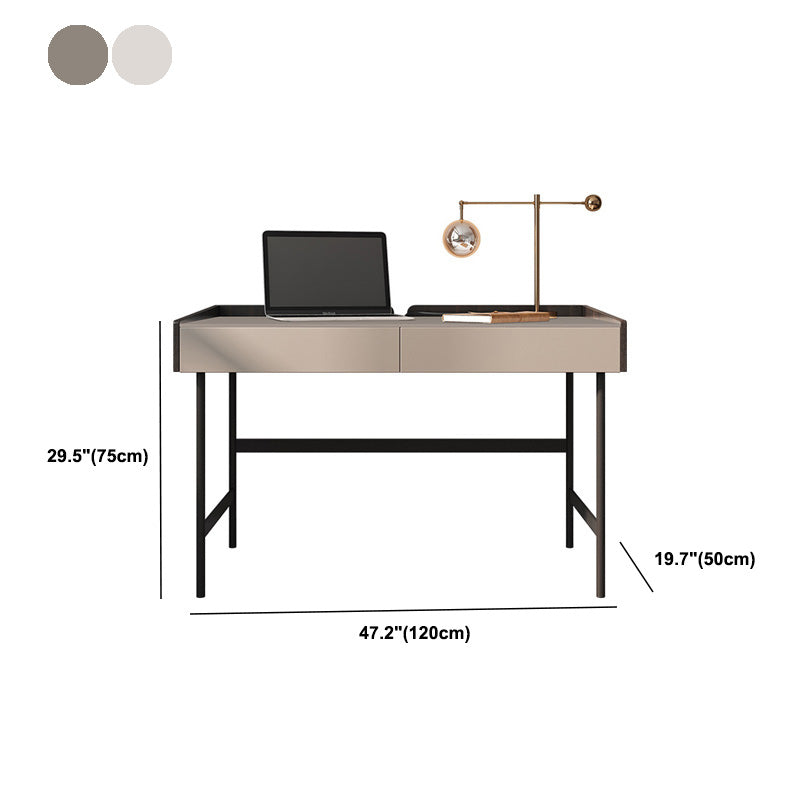 Contemporary Marble Computer Desk for Home 20"W X 30"H Desk with Drawer