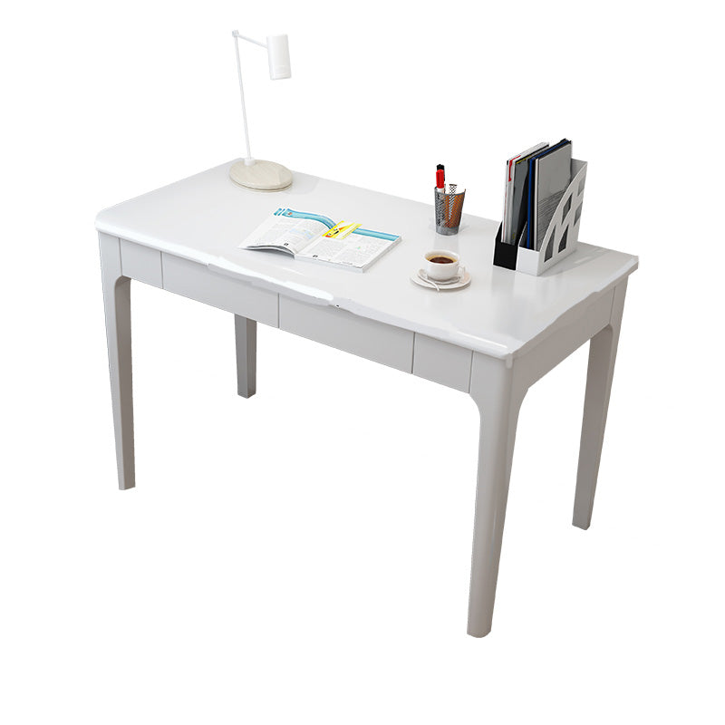 Modern Parsons Computer Desk Rectangular Solid Wood Writing Desk