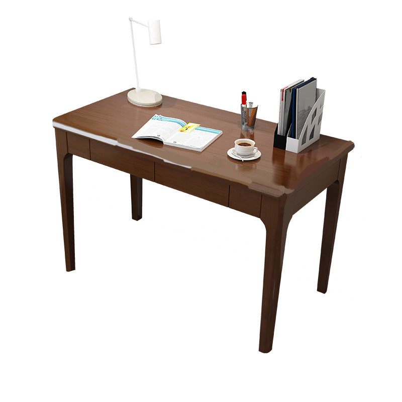 Modern Parsons Computer Desk Rectangular Solid Wood Writing Desk