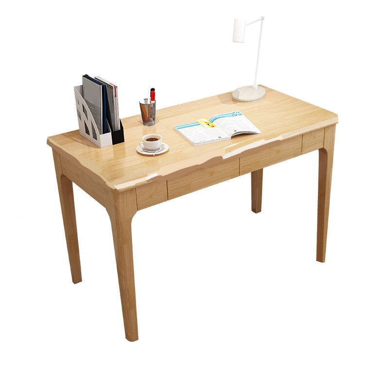 Modern Parsons Computer Desk Rectangular Solid Wood Writing Desk