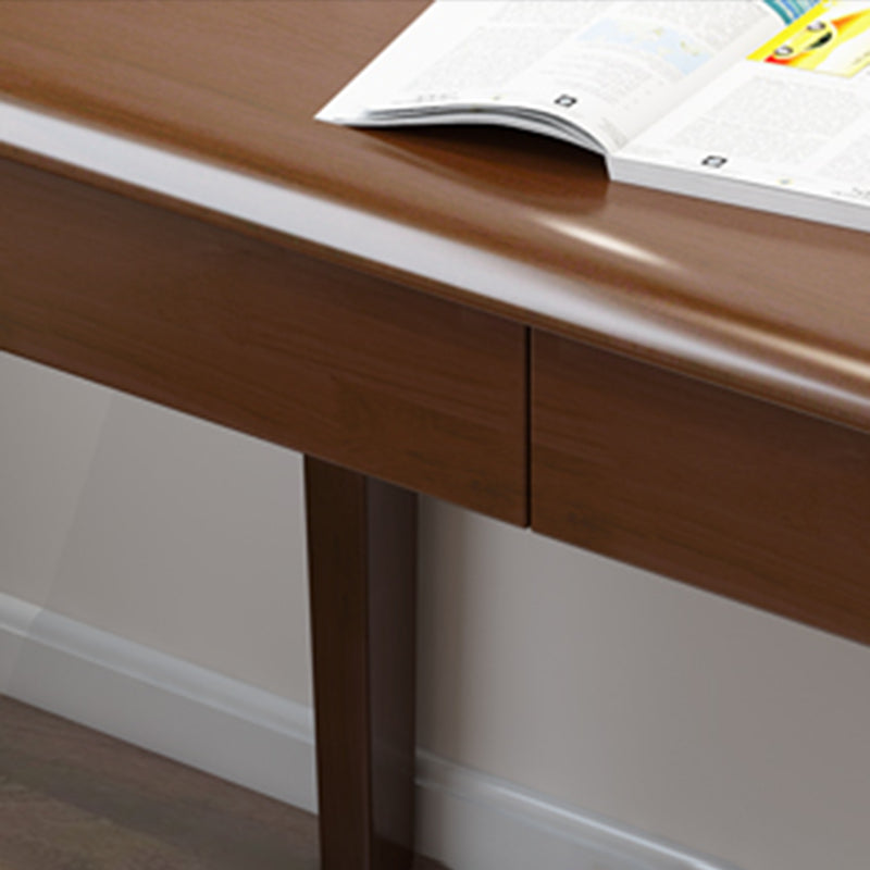 Modern Parsons Computer Desk Rectangular Solid Wood Writing Desk