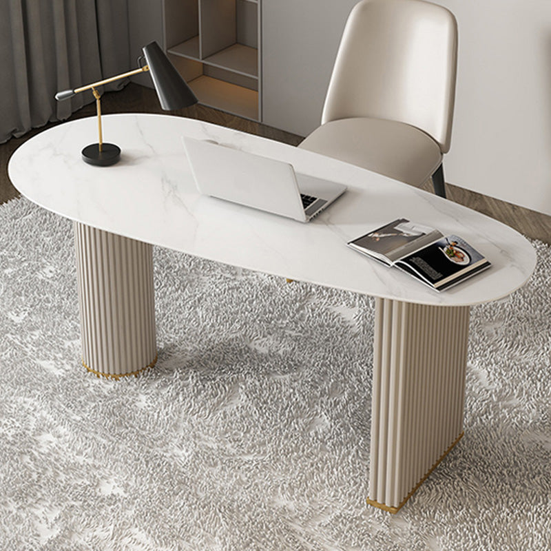 Contemporary Marble Secretary Desk for Office 23.6"W X 29.5"H Desk