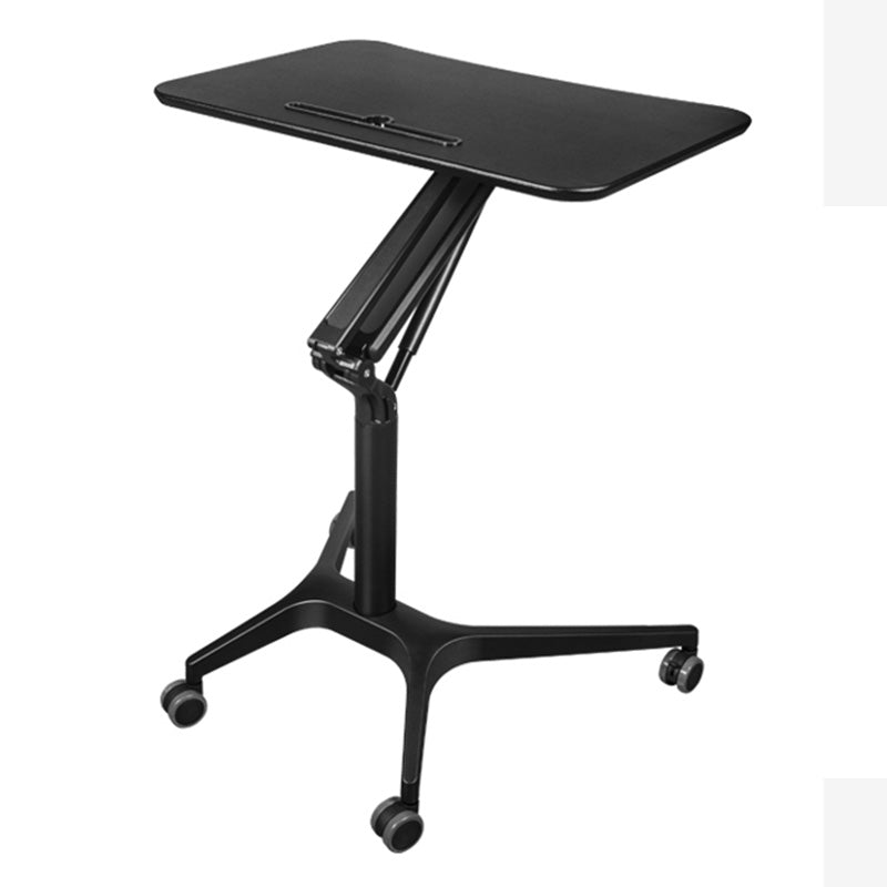 Modern with Caster Wheels Standing Desk H-Shape Metal Base Home or Office Desk