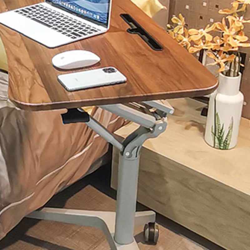 Modern with Caster Wheels Standing Desk H-Shape Metal Base Home or Office Desk