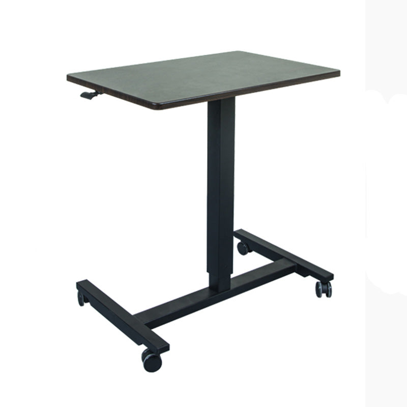 Modern with Caster Wheels Standing Desk H-Shape Metal Base Home or Office Desk