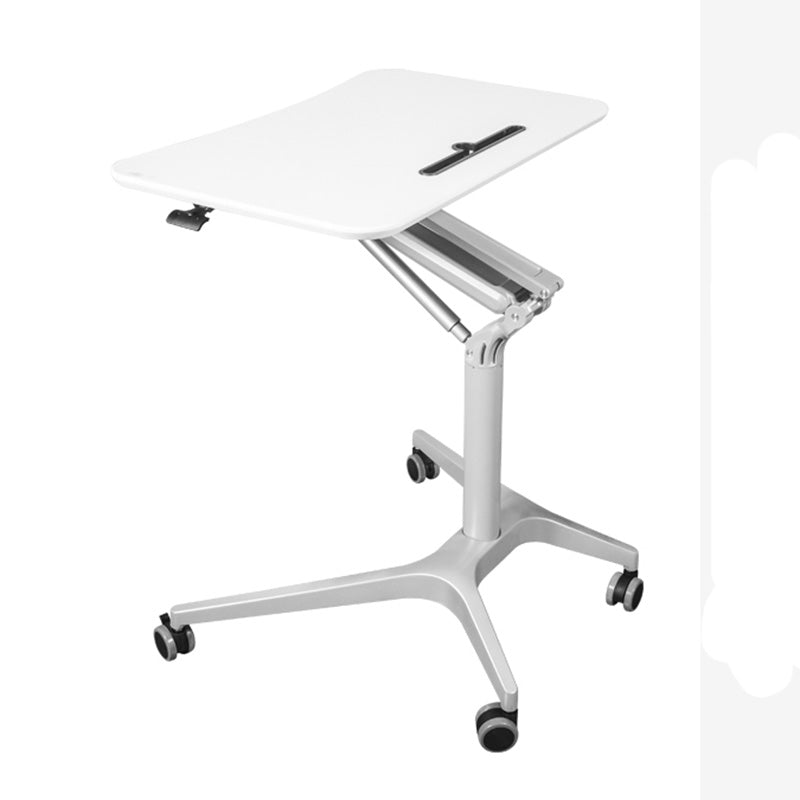 Modern with Caster Wheels Standing Desk H-Shape Metal Base Home or Office Desk