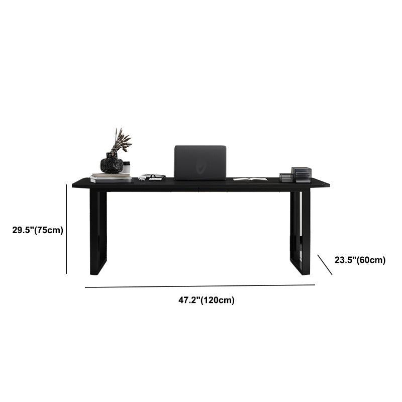 Rectangular Marble Office Desk Modern Solid Wood Writing Desk