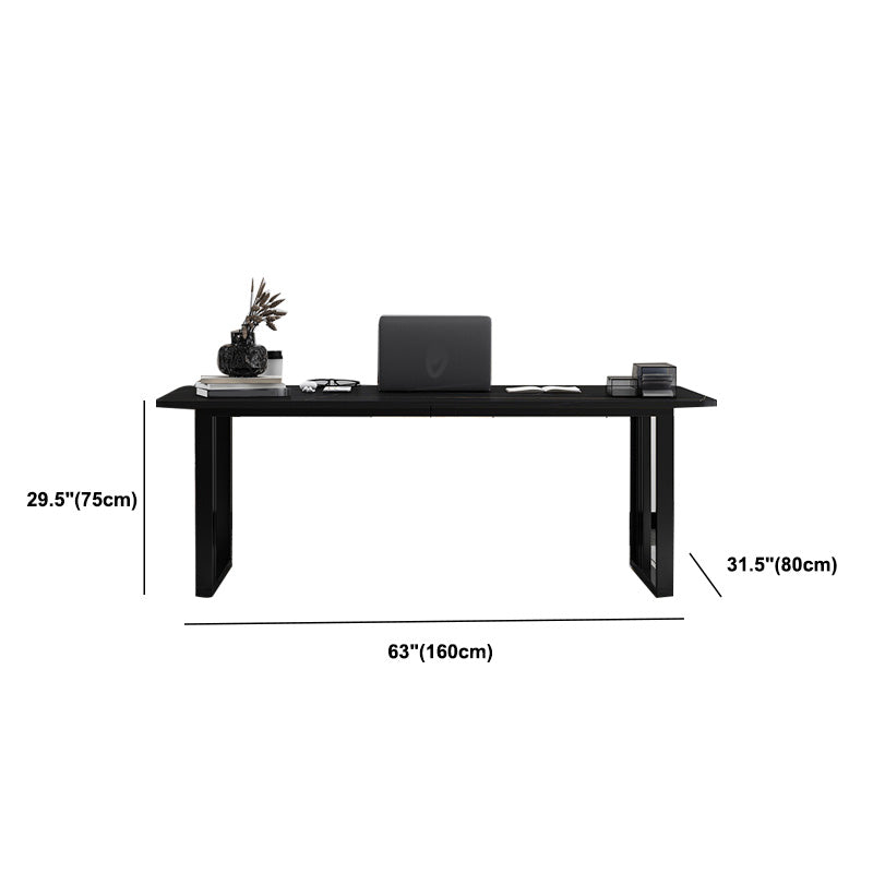 Rectangular Marble Office Desk Modern Solid Wood Writing Desk