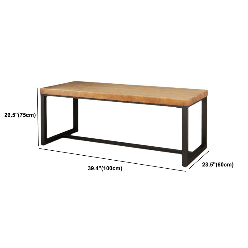 Contemporary Wooden Gaming Desk for Home 30"H Desk with Iron Legs