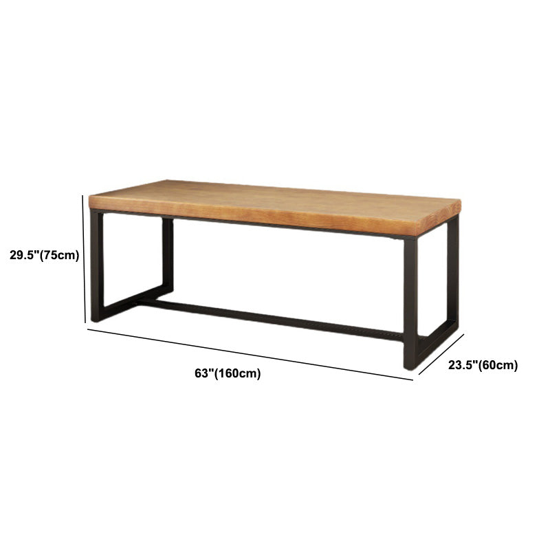 Contemporary Wooden Gaming Desk for Home 30"H Desk with Iron Legs