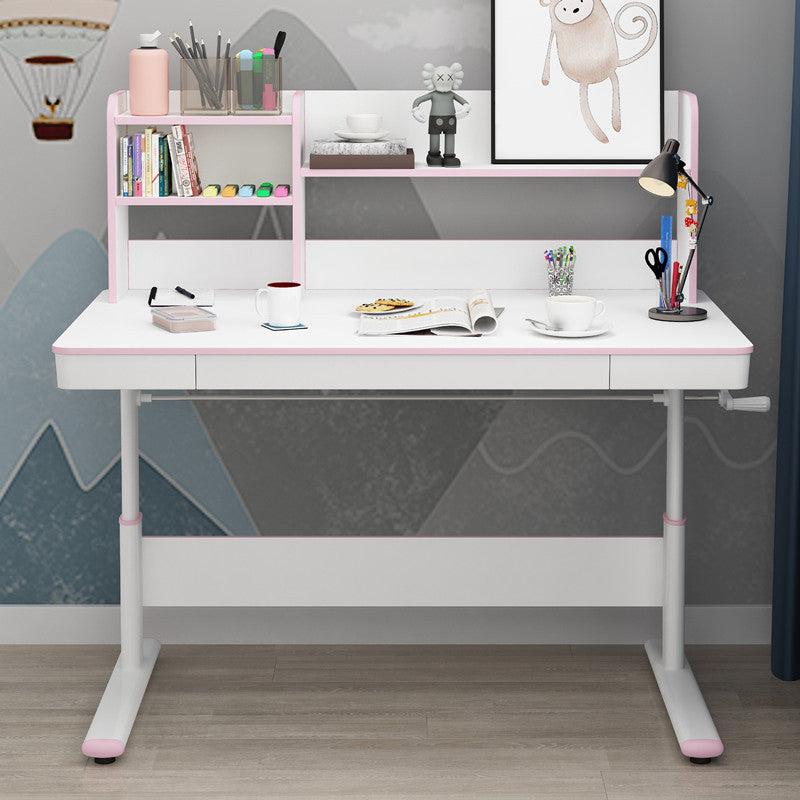 Contemporary Wooden Writing Desk 51.2"H Adjustable Desk for Home