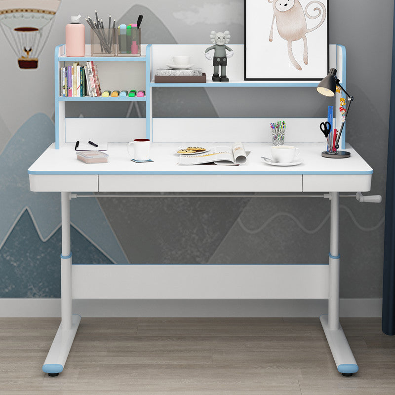 Contemporary Wooden Writing Desk 51.2"H Adjustable Desk for Home