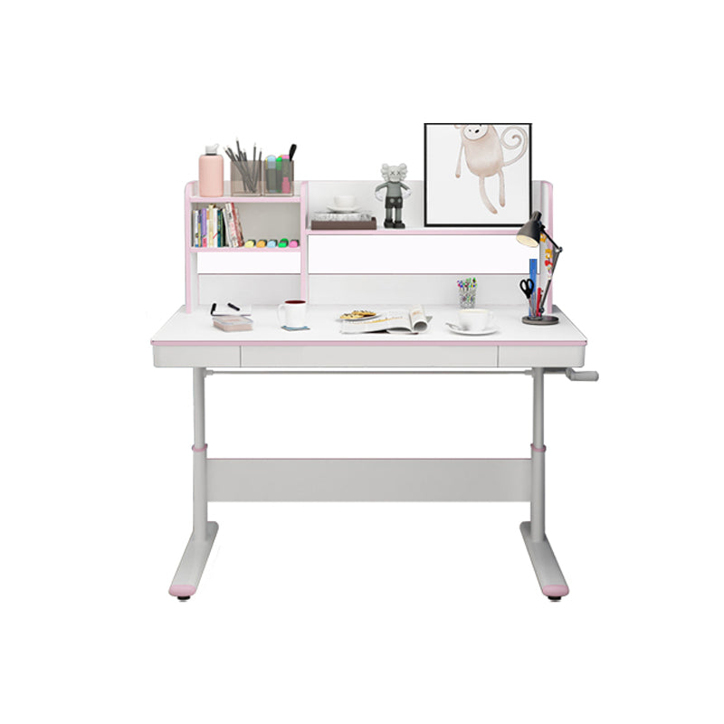 Contemporary Wooden Writing Desk 51.2"H Adjustable Desk for Home