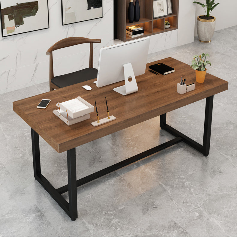 Solid Wood Rectangular Writing Desk Industrial Office Meeting Desk