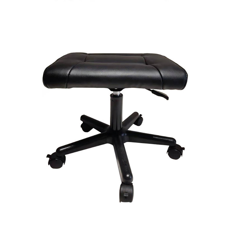 Modern Desk Chair Leather Computer Chair Armless Office Chair in Black