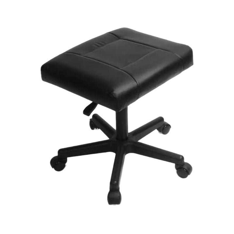 Modern Desk Chair Leather Computer Chair Armless Office Chair in Black