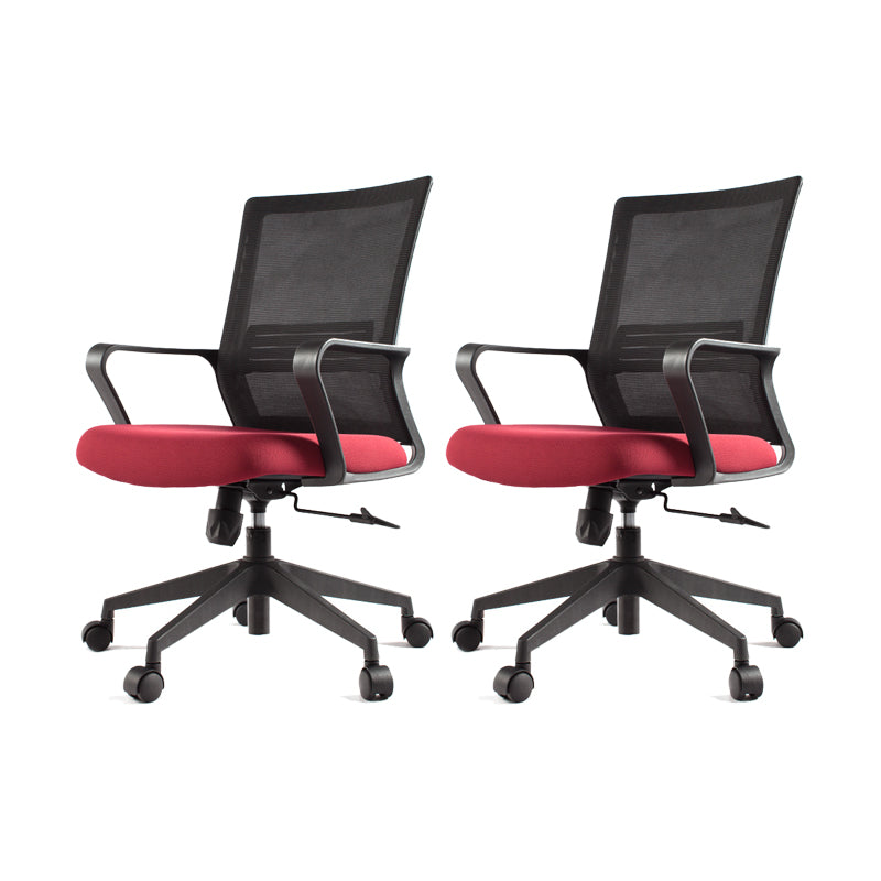 Modern Desk Chair Mesh Computer Chair Fixed Arm Office Chair