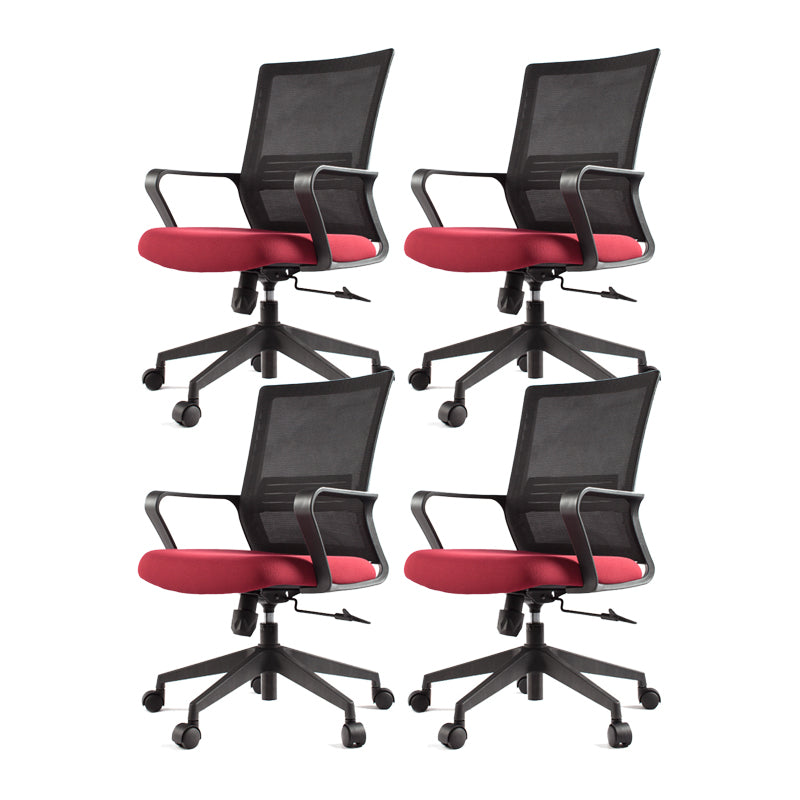 Modern Desk Chair Mesh Computer Chair Fixed Arm Office Chair