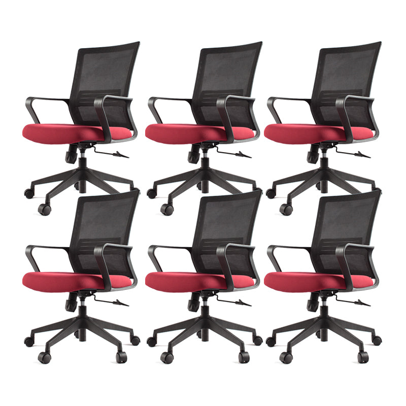 Modern Desk Chair Mesh Computer Chair Fixed Arm Office Chair