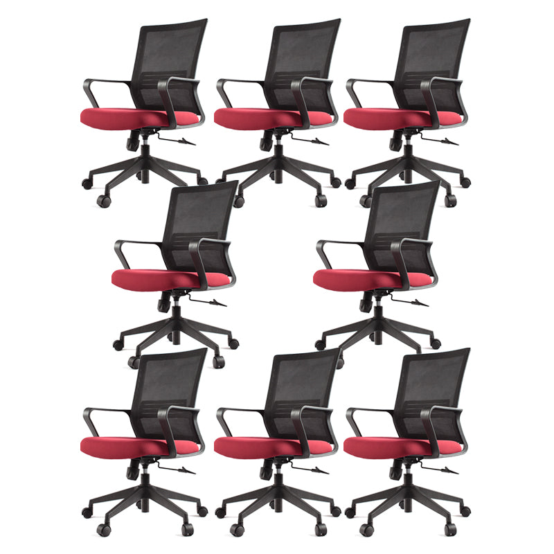 Modern Desk Chair Mesh Computer Chair Fixed Arm Office Chair