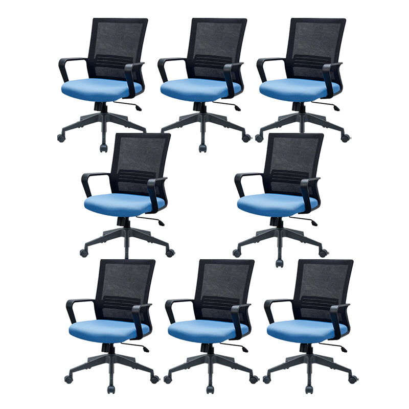 Modern Desk Chair Mesh Computer Chair Fixed Arm Office Chair