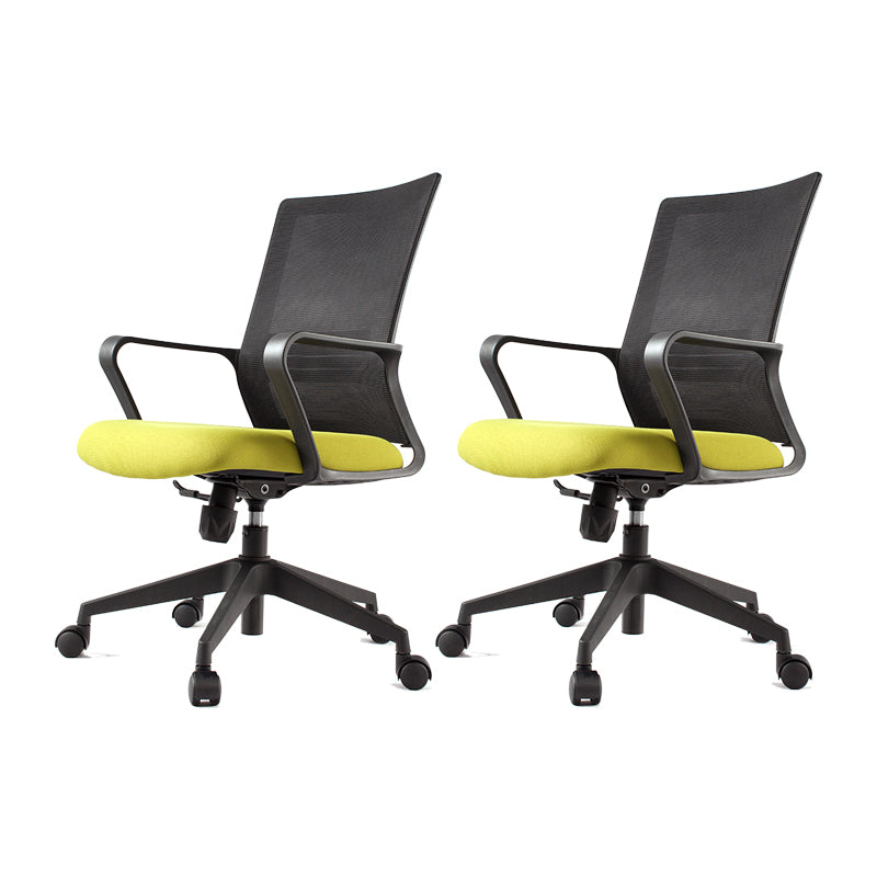 Modern Desk Chair Mesh Computer Chair Fixed Arm Office Chair