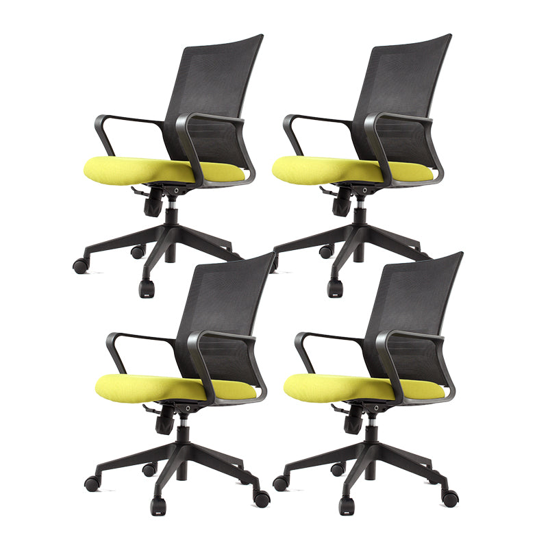 Modern Desk Chair Mesh Computer Chair Fixed Arm Office Chair