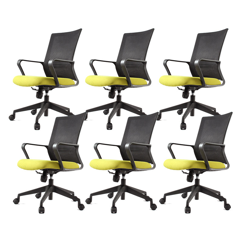 Modern Desk Chair Mesh Computer Chair Fixed Arm Office Chair