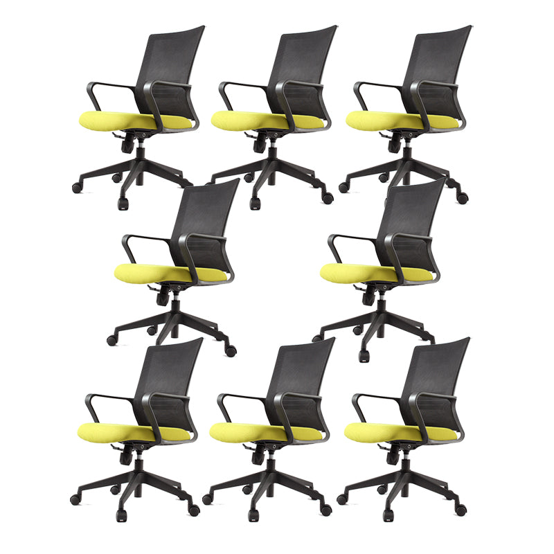 Modern Desk Chair Mesh Computer Chair Fixed Arm Office Chair