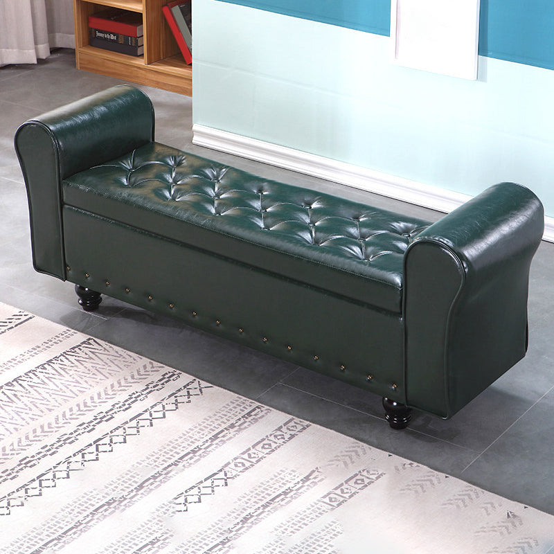 Mid-Century Modern Bench 15.7" W Upholstered Cushioned Bench