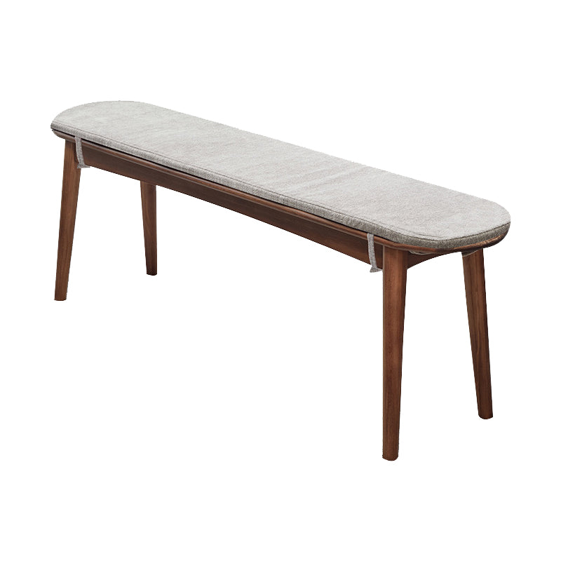 Mid-Century Modern Bench 17.72 Inch H Pine Bench with Straight Legs