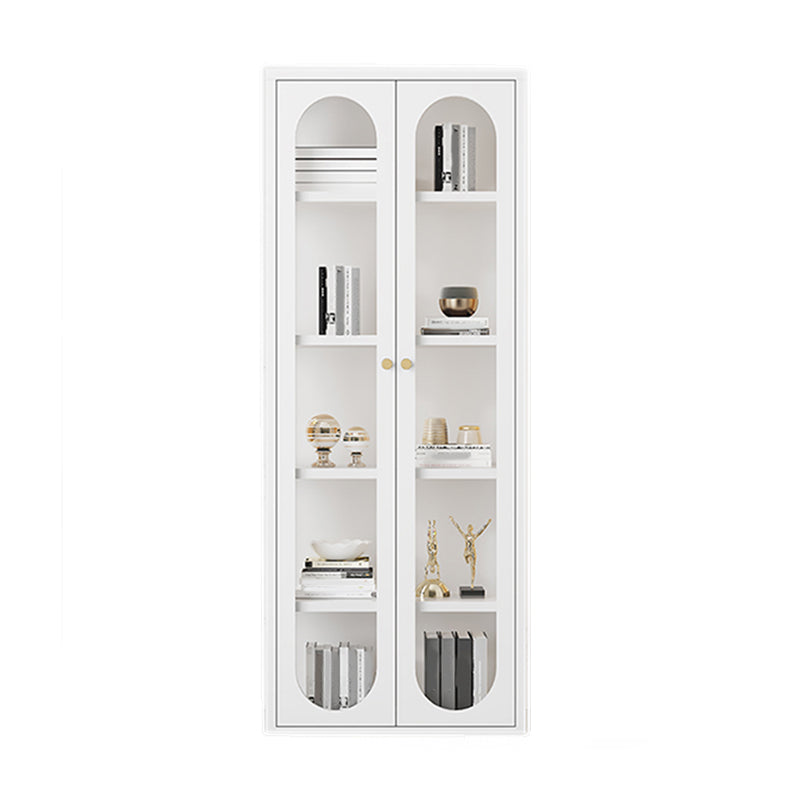 Stainless Steel Display Stand Modern Display Cabinet with Glass Doors