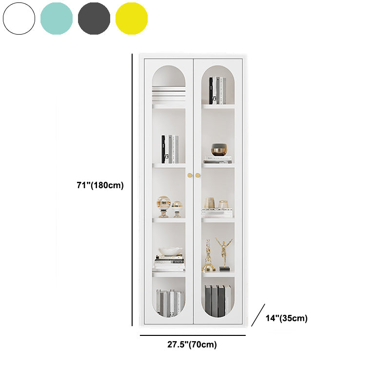 Stainless Steel Display Stand Modern Display Cabinet with Glass Doors