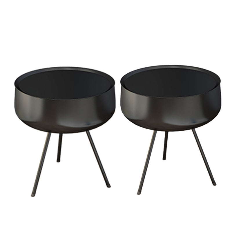 Modern Metal Night Table Legs Included Round Nightstand for Bedroom