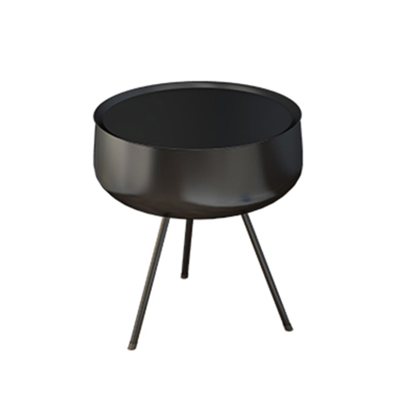 Modern Metal Night Table Legs Included Round Nightstand for Bedroom