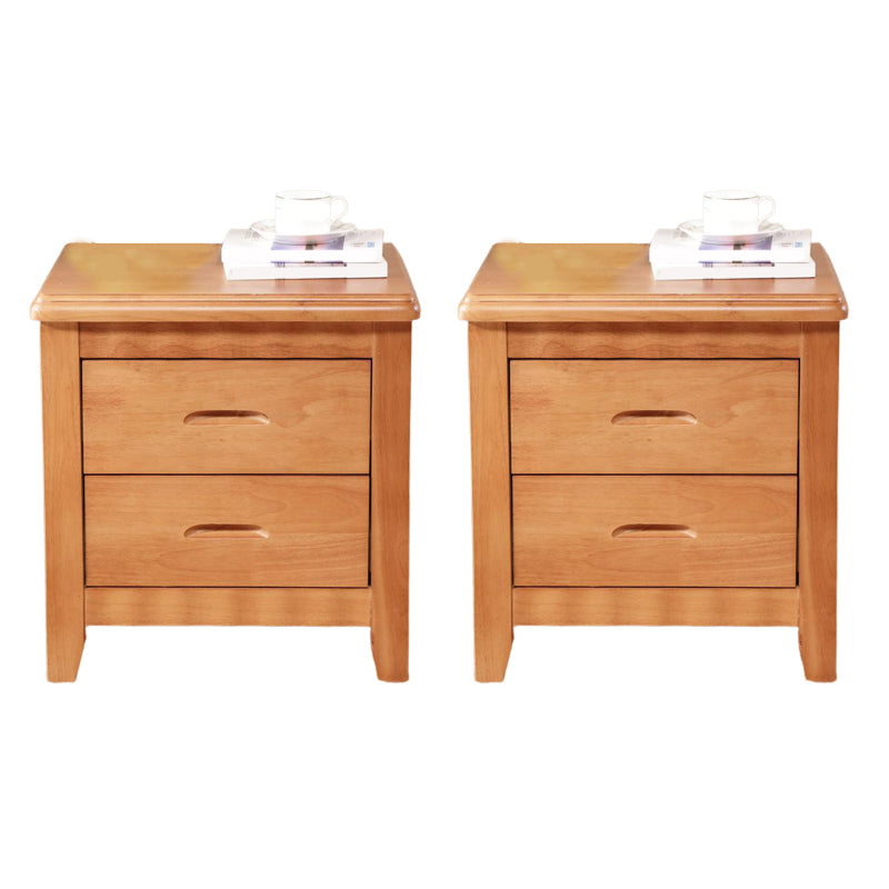 Contemporary Bedside Cabinet Solid Wood Night Table with Drawers