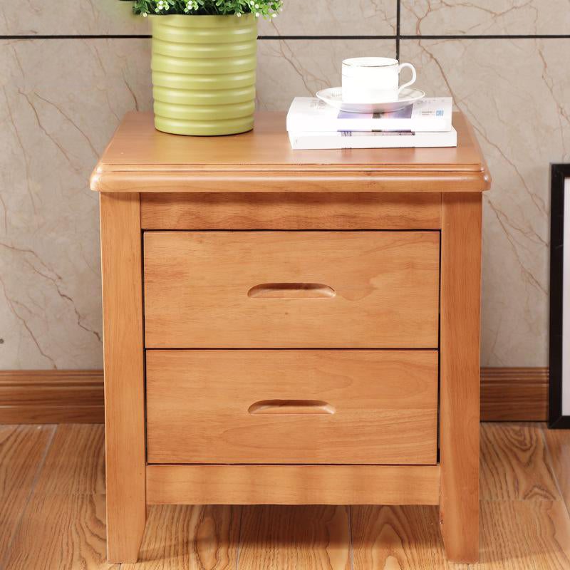 Contemporary Bedside Cabinet Solid Wood Night Table with Drawers