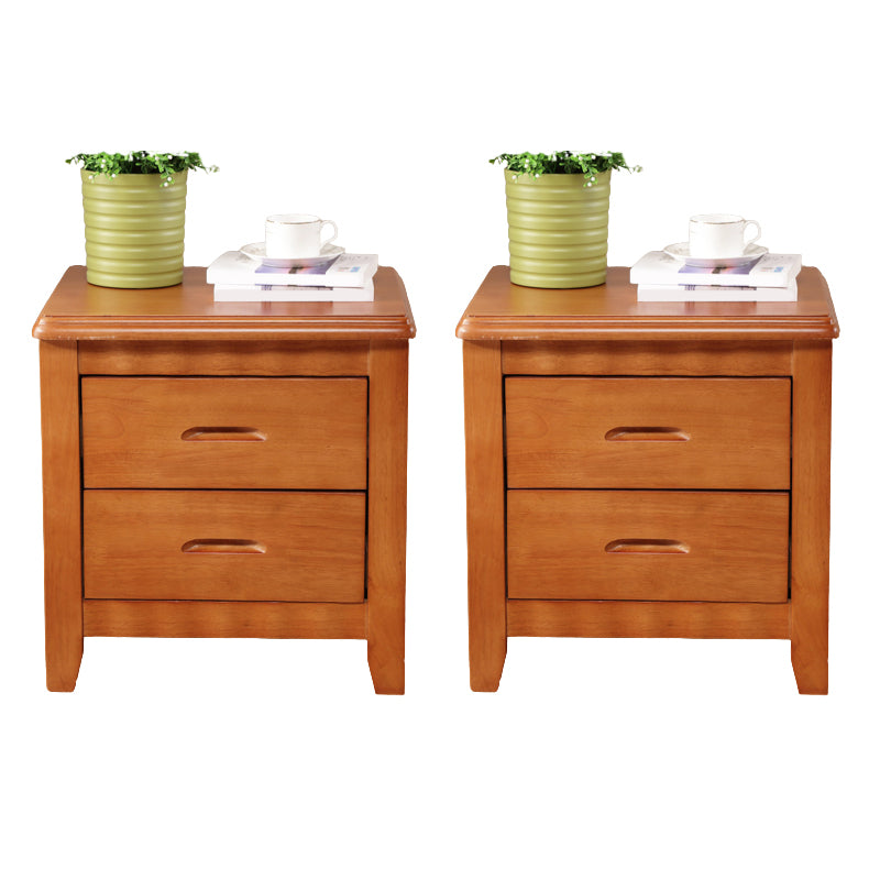 Contemporary Bedside Cabinet Solid Wood Night Table with Drawers