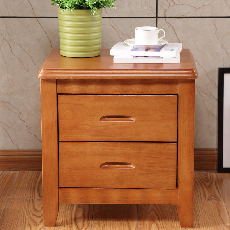 Contemporary Bedside Cabinet Solid Wood Night Table with Drawers