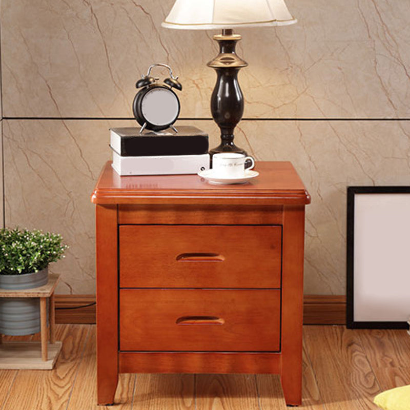 Contemporary Bedside Cabinet Solid Wood Night Table with Drawers