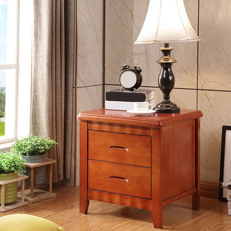 Contemporary Bedside Cabinet Solid Wood Night Table with Drawers